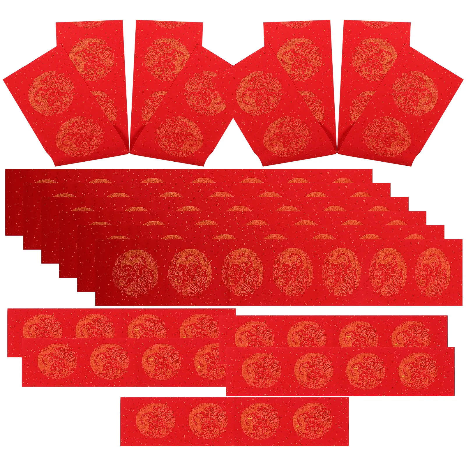 

5Sets SpringFestivalCalligraphyRedPaper NewYear Red Construction Paper WritingWords Portable Calligraphy Paper Creative Portable