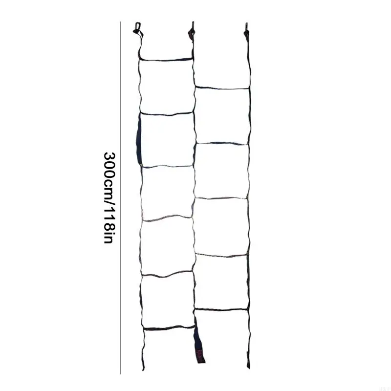 M6CF Portable for Play Set Soft Ladder Tree Tent Suspended Tent Rope Ladder Webbing Ribbon Escape Training Rescue Climbi