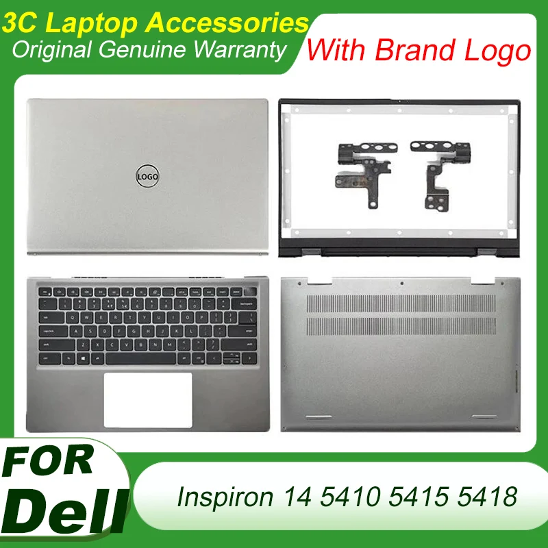 

New For Dell Inspiron 14 5410 5415 5418 Laptop LCD Back Cover Bezel Hinges Top Palmrest Upper Keyboard Bottom Case 0CYT45 06M9P2