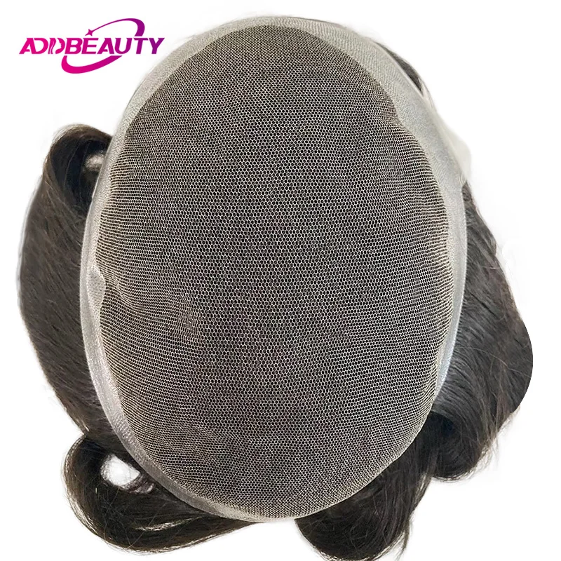 Australia Men Toupee HD Lace PU Human Hair Wigs Natural Human Hairline Durable Men Capillary Prosthesis Human Hair System Units