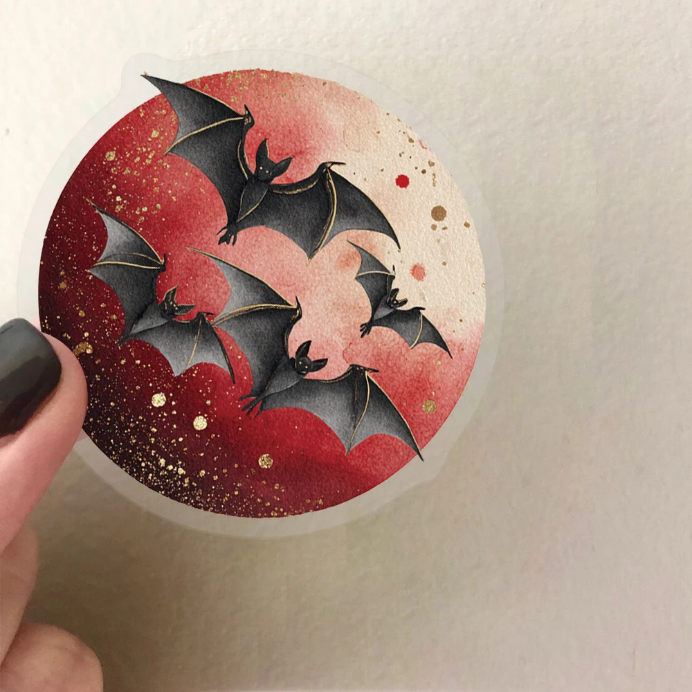 50pcs Vintage Watercolor Halloween Pumpkin Cute Ghost Transparent Graffiti Decal Stickers Waterproof Stickers for Laptop