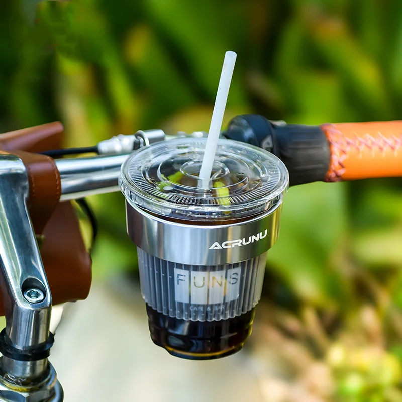 

Retro Bicycle Coffee Cup Holder Aluminum Alloy Stable Bike Water Bottle Mount For MTB Road Bike Electric Bike