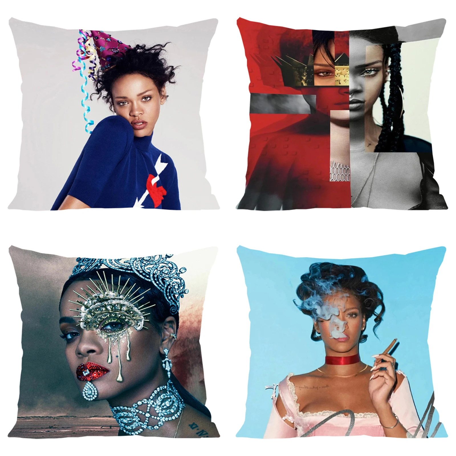 R-Rihanna Fan Gifts Pillow Cases 45x45 Cushions Cover for Pillow Home Decor Pillowcase 45*45 Cushion Cover 50x50 Bed Pillowcases