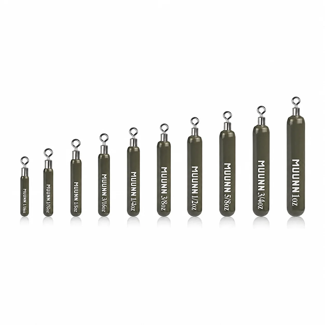 MUUNN Wolfram Skinny Drop Shot Gewichte Rig Sinker Säulenförmiges Zubehör Köder Angelzubehör