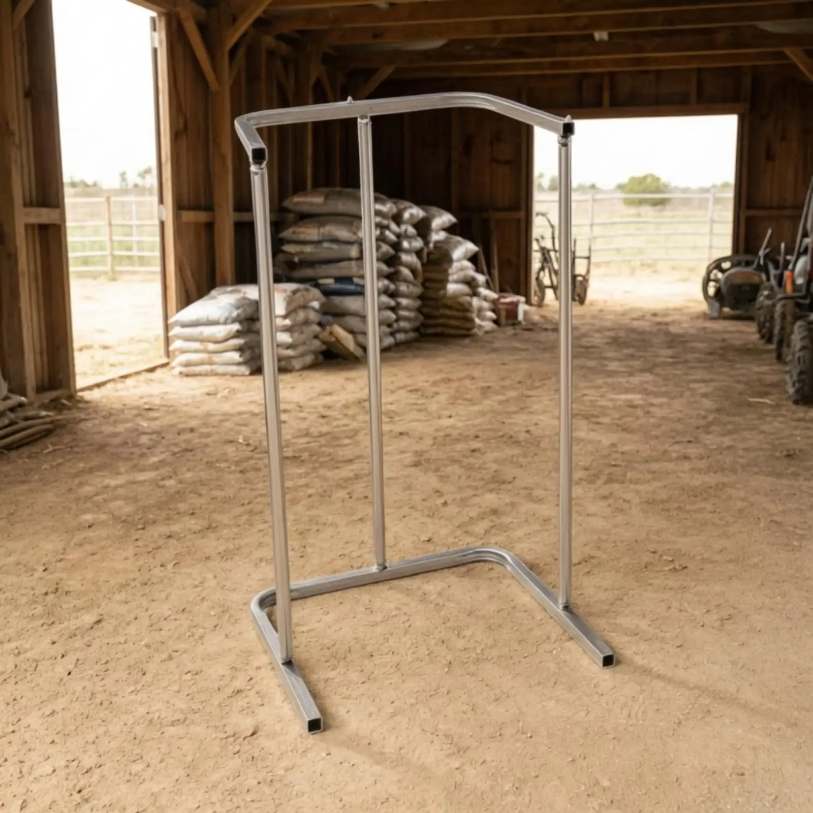 Grain Corn Sack Filling Stand with Adjustable Rods for Agricultural Bagging Equipment