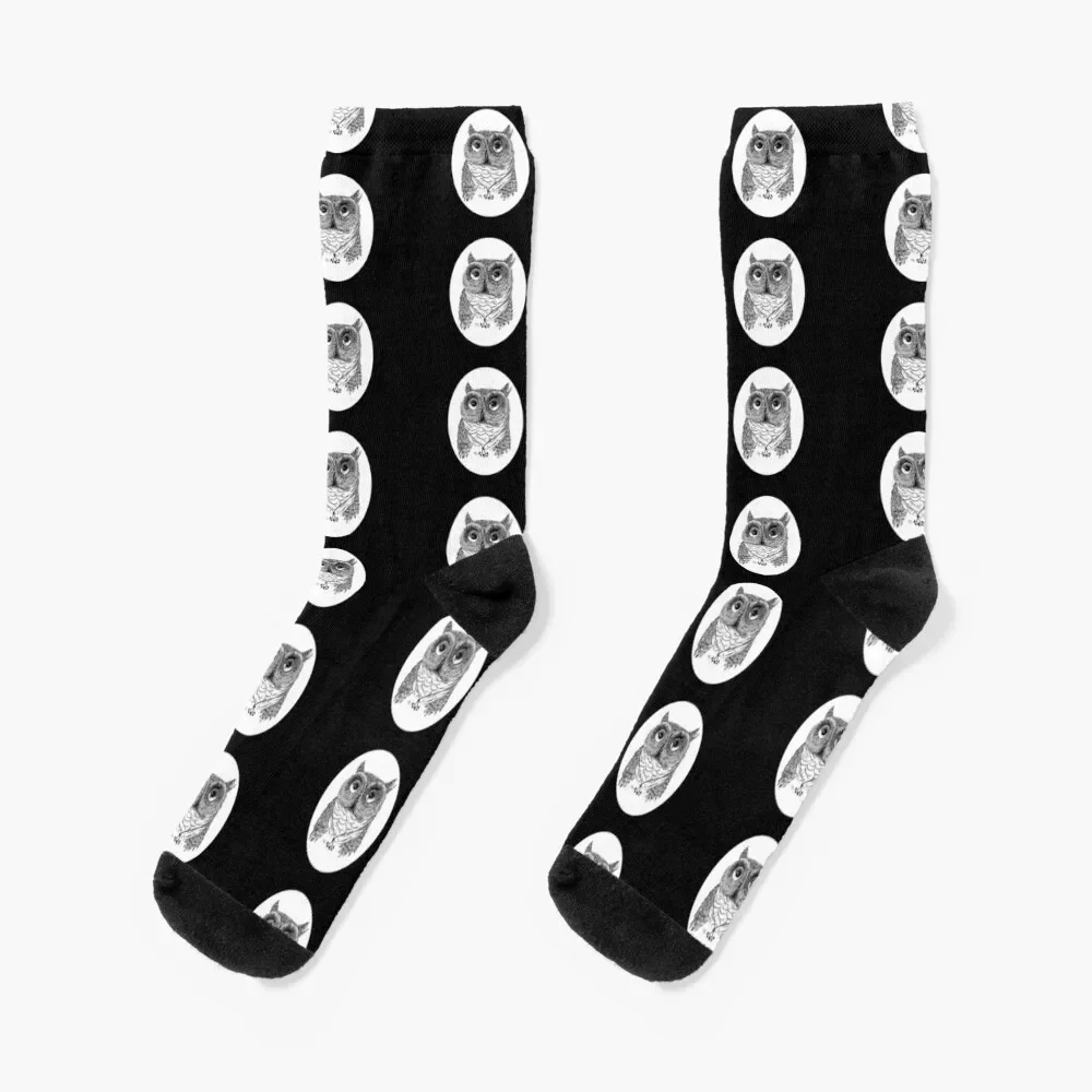 

Wood Badge Owl Socks anti slip football floor hiking Socks Women Men's