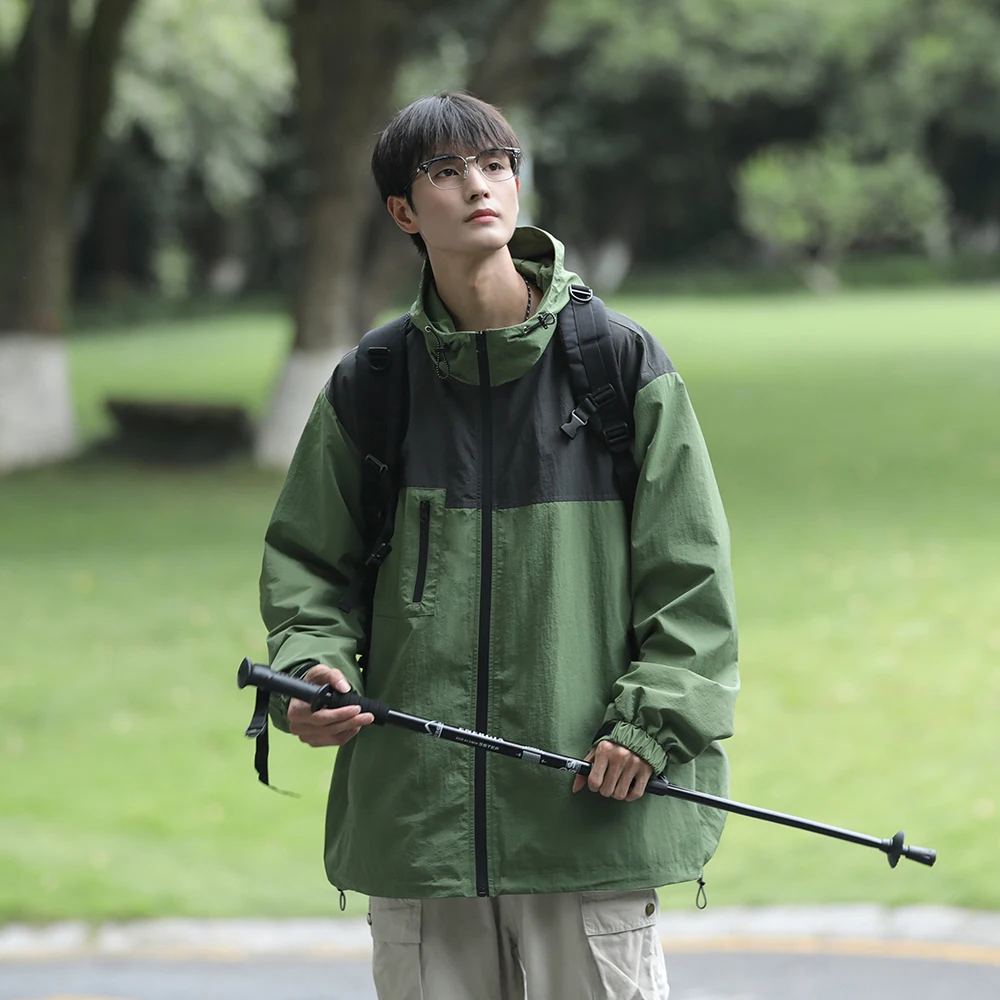 

Ретро-японская рабочая куртка для мужчин, весенне-осенняя, свободного кроя, повседневная, для активного отдыха, водонепроницаемая, на молнии