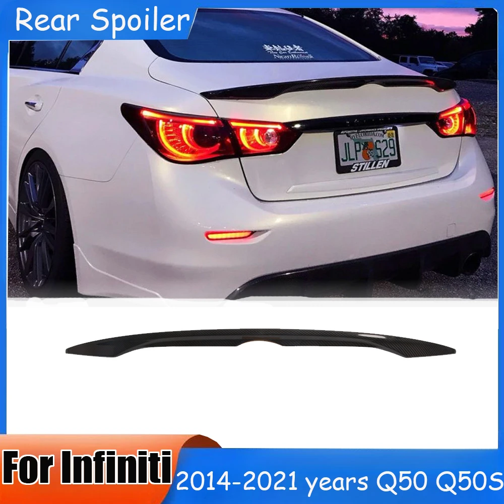 

For Infiniti 2014-2021 years Q50 Q50S OE PSM Style Spoiler wings ABS Material Car Rear Wing Primer Color Rear Spoiler