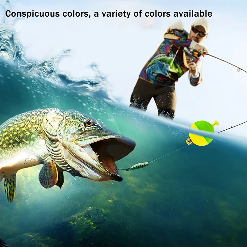 جديد 5 قطعة المفاجئة على الكرة الصيد بوبر يطفو المرجح بوبرز إيفا رغوة الفلين ل Crappie Bluegill Panfish سمك السلور