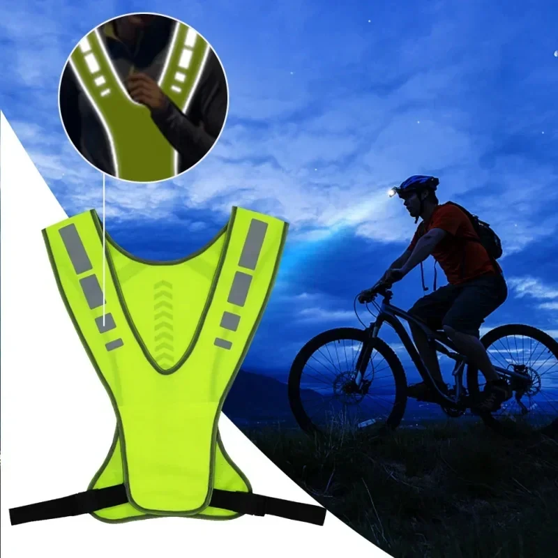 High Visibility Safety Highlight Night Motorcycle Reflective Cycling Vest Traffic Coat Night Running Working Reflective-Cloth