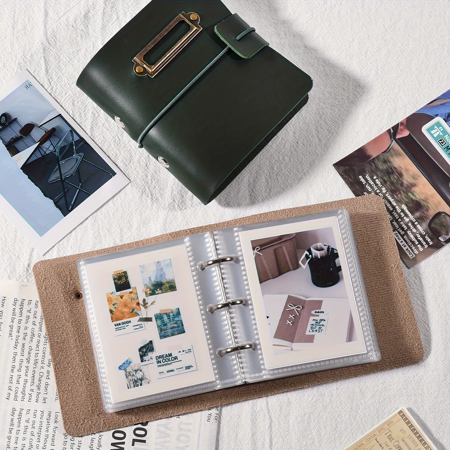 Álbum de Fotos Retro de Cuero, - Polaroid Photo Album reseña y precio