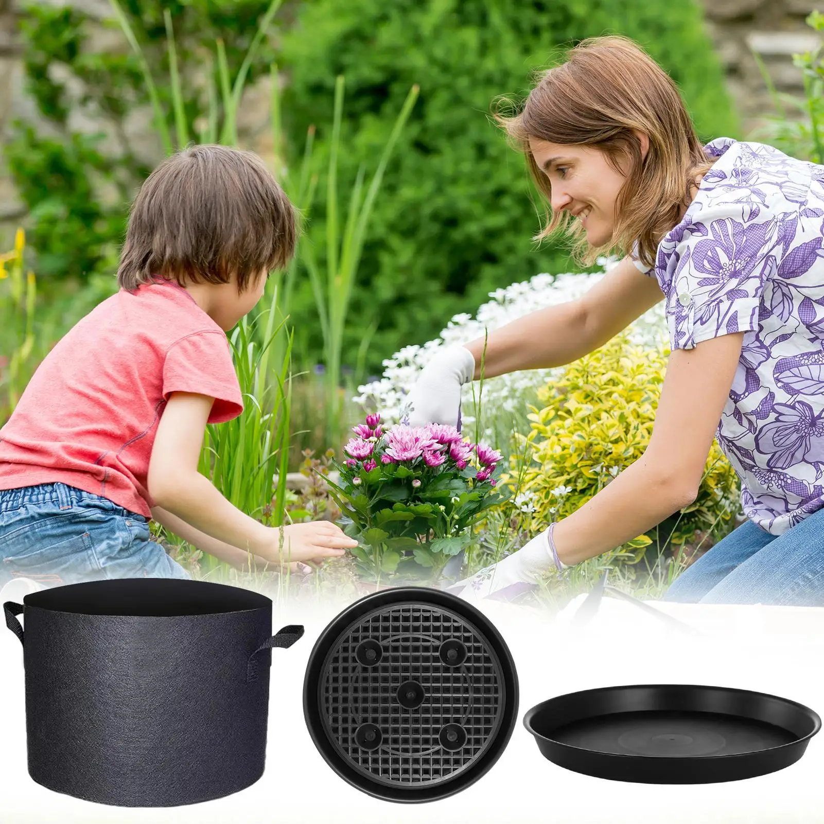 

Watering Trays For Plants Fabric Pot Drip Saucers Spillproof Fabric Planter Watering Saucers For Indoors Outdoors Balcony Raised
