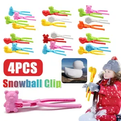 4/1pcs Cute Bear Duck Snowball Clip Snow Clay Ball Maker Creative Snowballs Mold Snow Shovel for Kids Outdoor Sports Snow Toys