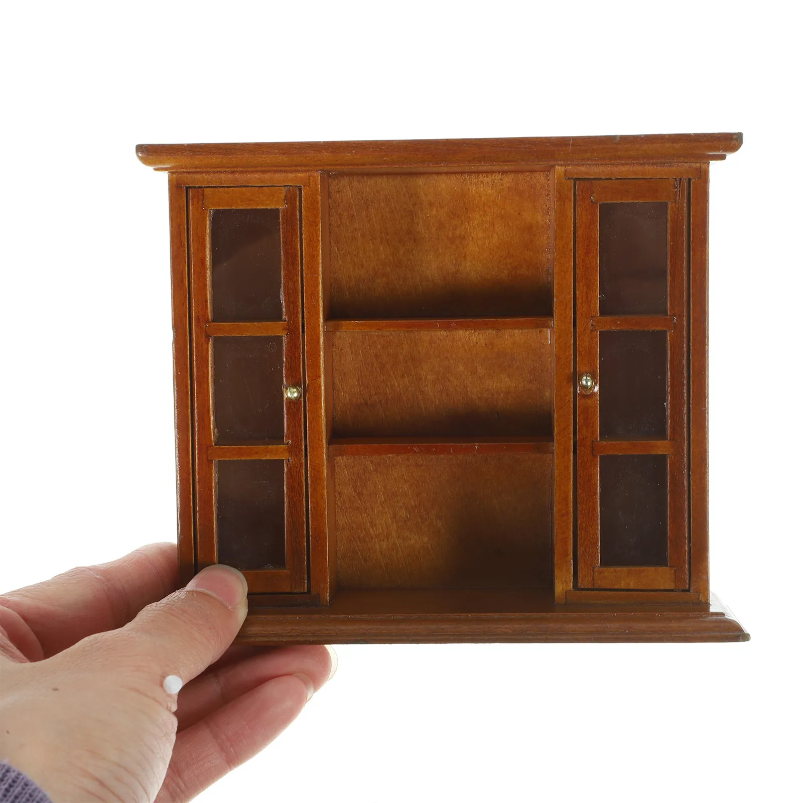 

Miniature Cabinet Indoor Warm Wooden Micro House Decoration Storage Furniture Accessory Prop Miniature Cabinet Model