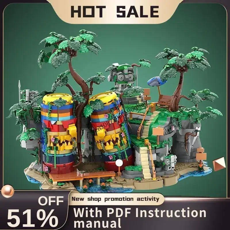 

New 3972Pcs Hot Selling Jungle Street View Moc Ancient Ruins Model Building Custom Puzzle Diy Creative Ideas Toys Birthday Gifts