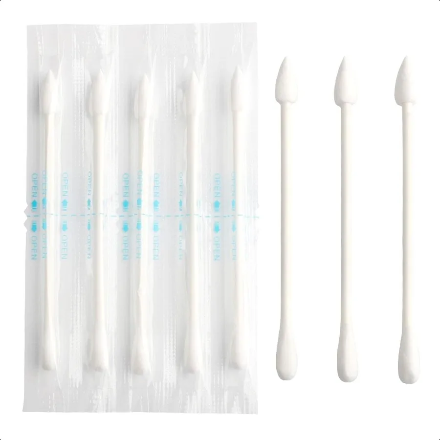 Olive Oil Makeup Remove Cotton Swabs Individually Wrapped Double Tipped Paper Sticks 100 Count Round Pointed End