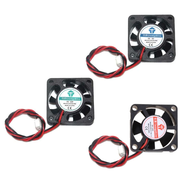 4x1cm Fan for Ender 3 CR-10 Cooling Fans 40mm for DC 5V/12V/24V Cooler Oil Beari