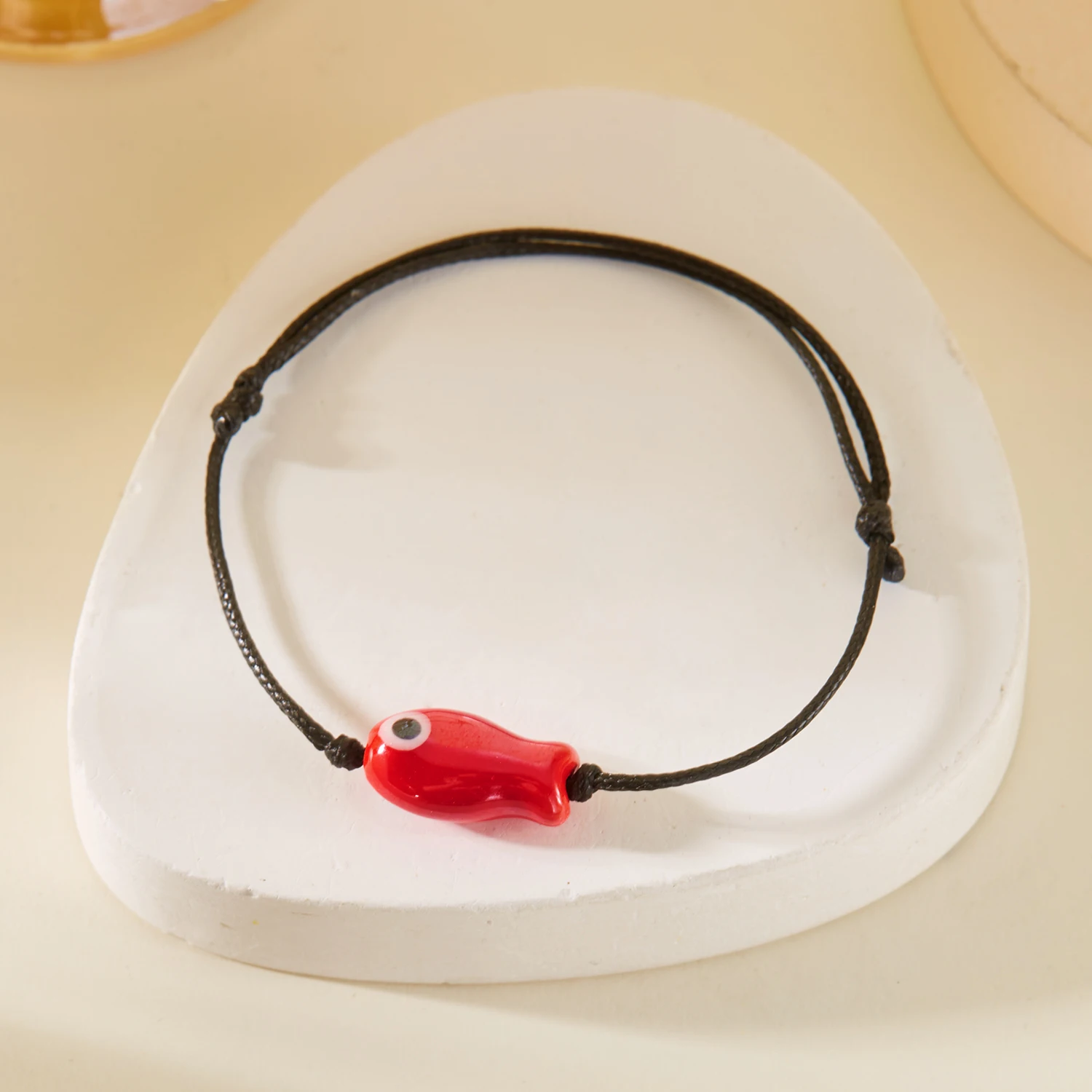 Minimalistisches Cartoon-Keramik-Fisch-Armband für Damen und Herren, niedliches buntes Tier, handgefertigtes geflochtenes Armband, glücklicher Freundschaftsschmuck – Detail 22