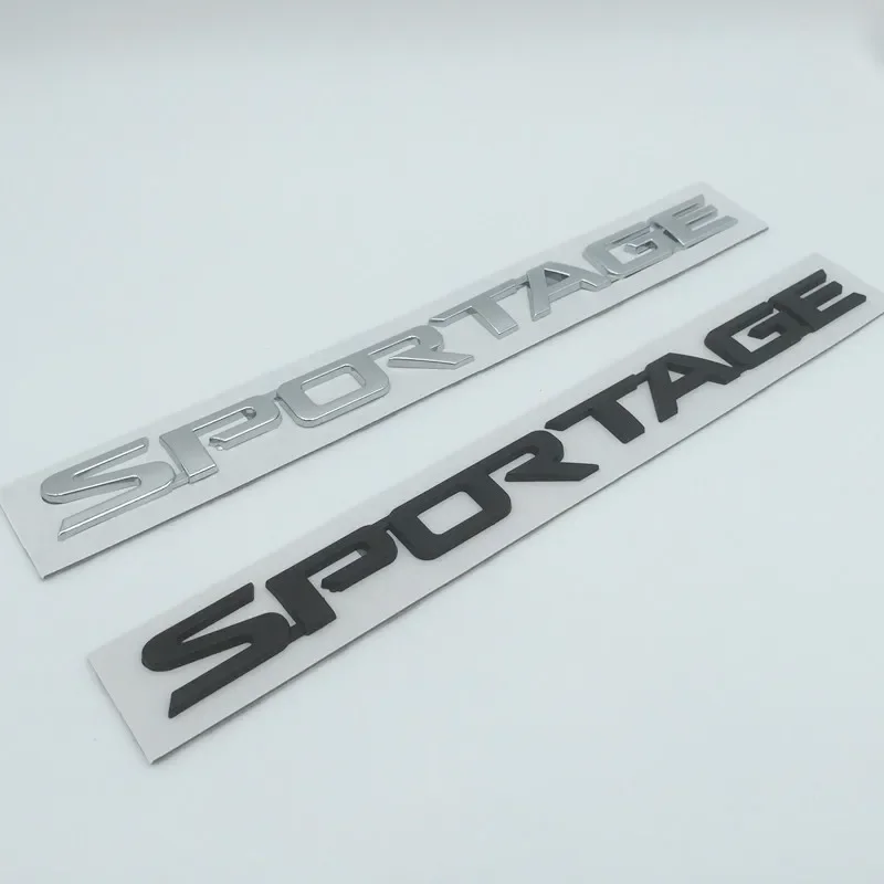 1pcs 3D ABS SPORTAGE car Letter Rear trunk Decals Emblem badge sticker Decal styling Accessories