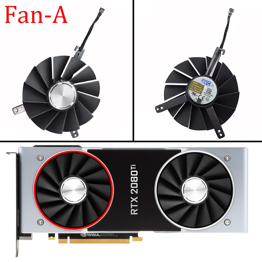 Vidoe カードファン NVIDIA GeForce RTX 2080 2080Ti ファウンダーズ