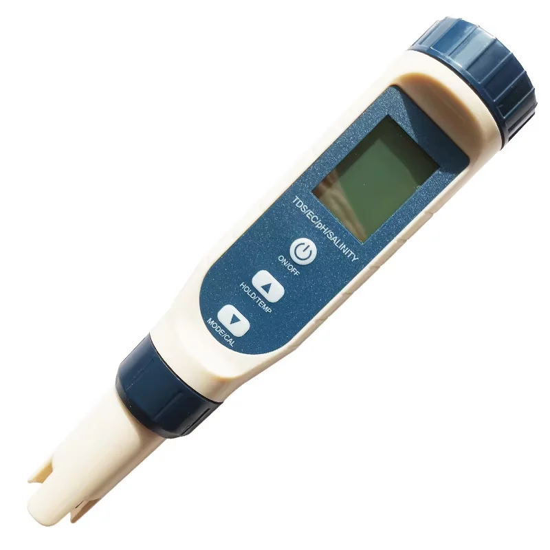 

PH TDS EC 5 in 1 Meter Pen, Digital Salinity and Temperature Tester with Backlight for Water Filter and Aquarium Monitoring