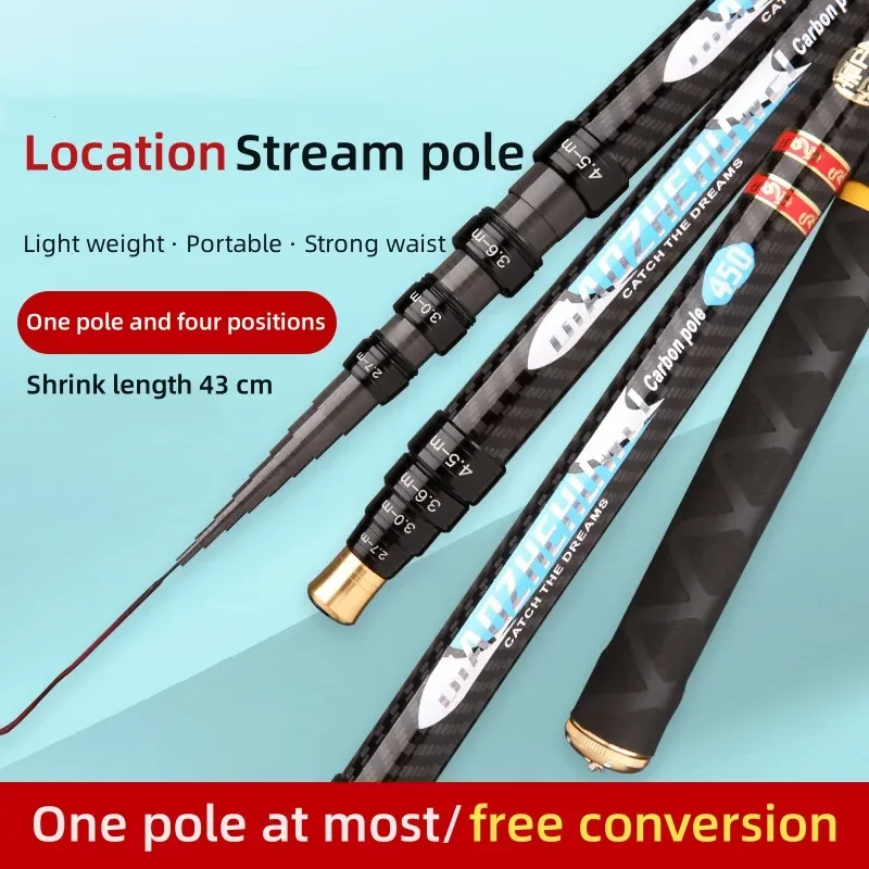 New Super-hard Ultra-light Carbon Fishing Rod Short Section Four Lengths of Each Rod Are Available Adjustable Stream Fishing Rod