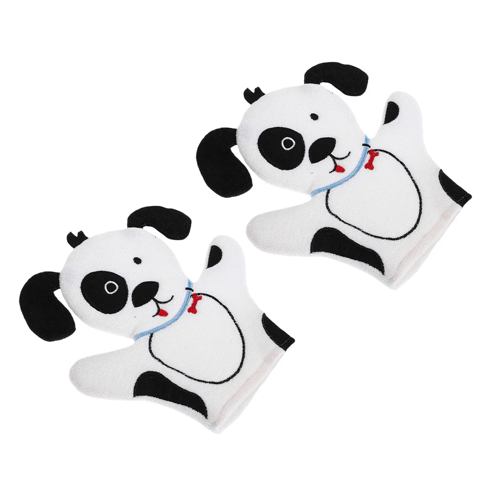 2 قطعة قفازات حمام الكرتون للأطفال لينة التقشير الغسيل مناشف لطيف متعة دش قفازات للأطفال وقت الاستحمام #6