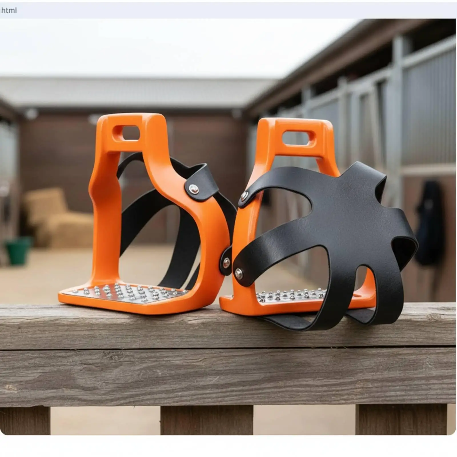 Metal Safety Stirrups for Horse Riding Stainless Steel Equestrian Equipment with Secure Web Enclosure Design