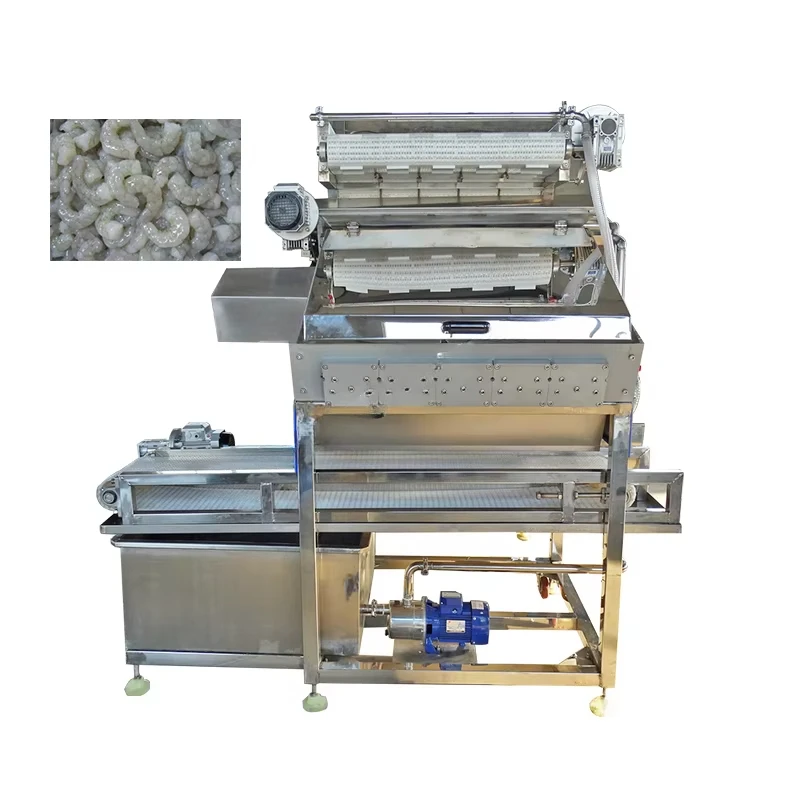 Industrial Seafood Peeled Shrimp Frozen Shrimp Shelling Machine Sheller for Variety of Shrimps