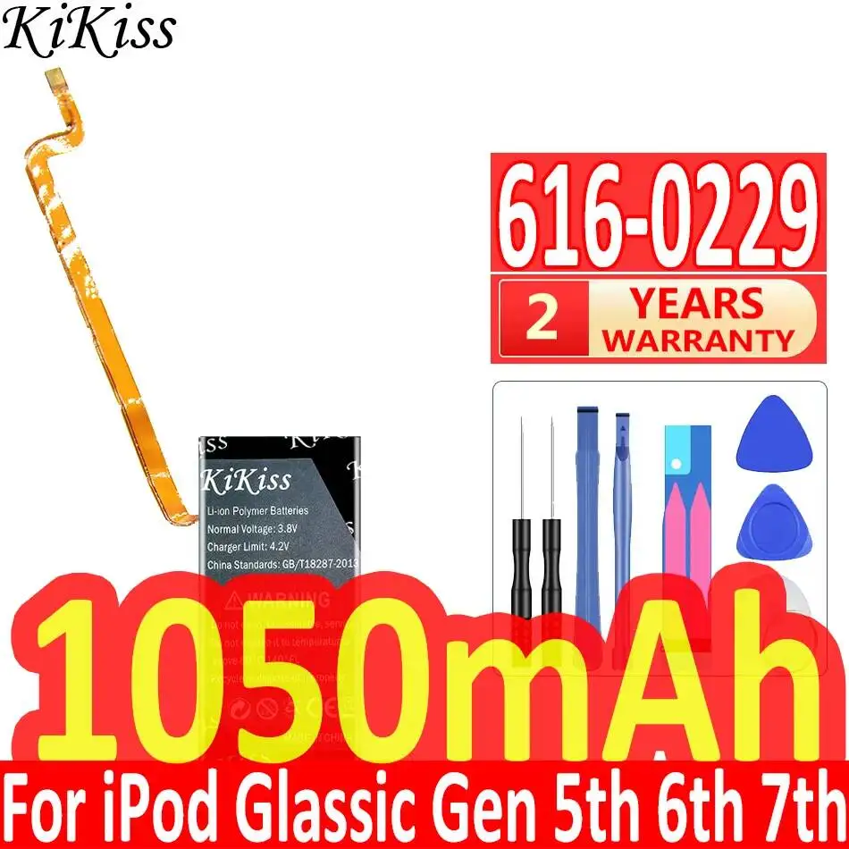 616-0229 Mp3 Battery High Performance Long-Lasting 1050mAh For Apple iPod Classic 5 5.5 Gen 30 GB