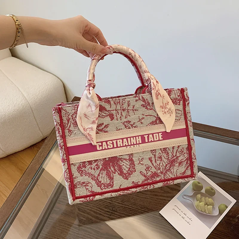 

2025 Women's New Minimalist Trendy Large Capacity Butterfly Silk Tote Bag - Daily Commute Essentials for Ladies