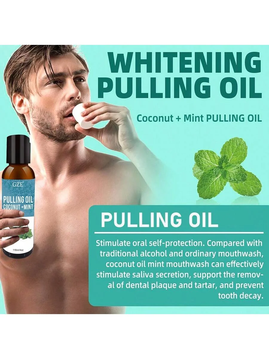 Olio di cocco GZE che tira con - Teeth Whitening Oil Pulling recensione e prezzo