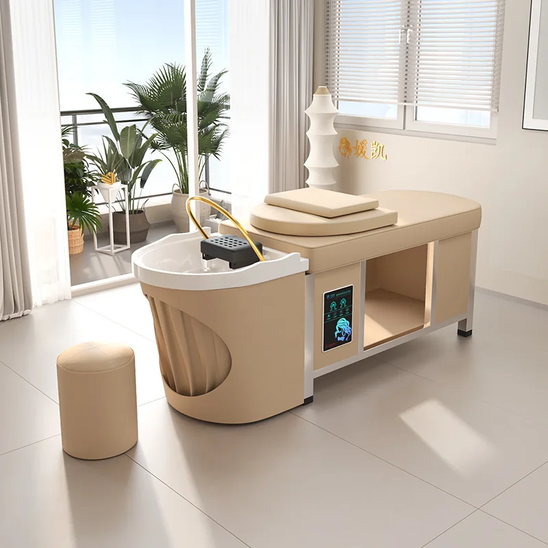 

Stainless steel hair treatment shampoo bed barber shop hair salon special shampoo bed beauty salon health center scalp care bed