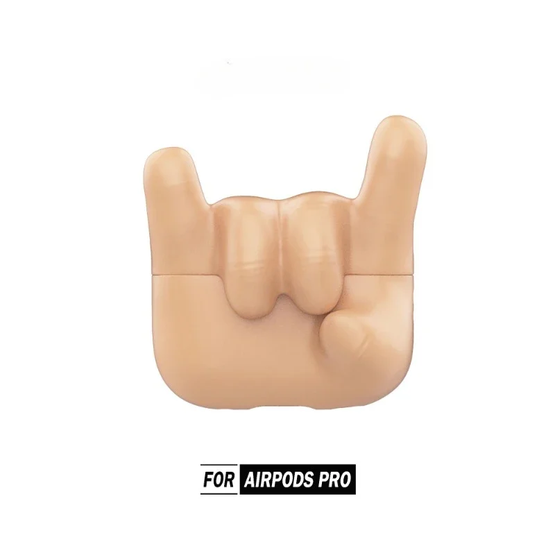 Rock Hand-funda Original de silicona para Airpods Pro, funda protectora de tendencia para AirPods Pro2, accesorios para auriculares personalizados, regalo Y2k