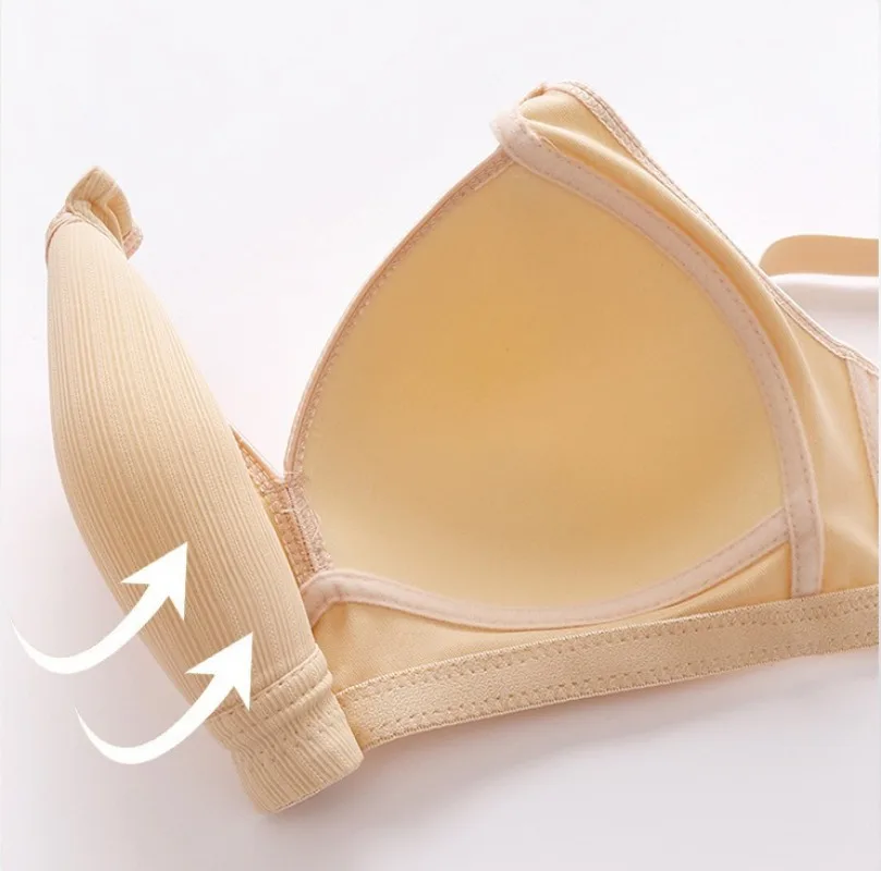 تنفس لينة أمي نمط لينة رقيقة كوب Bralette منتصف العمر المسنات النساء مريحة تجمع الثدي دعم حمالة الصدر