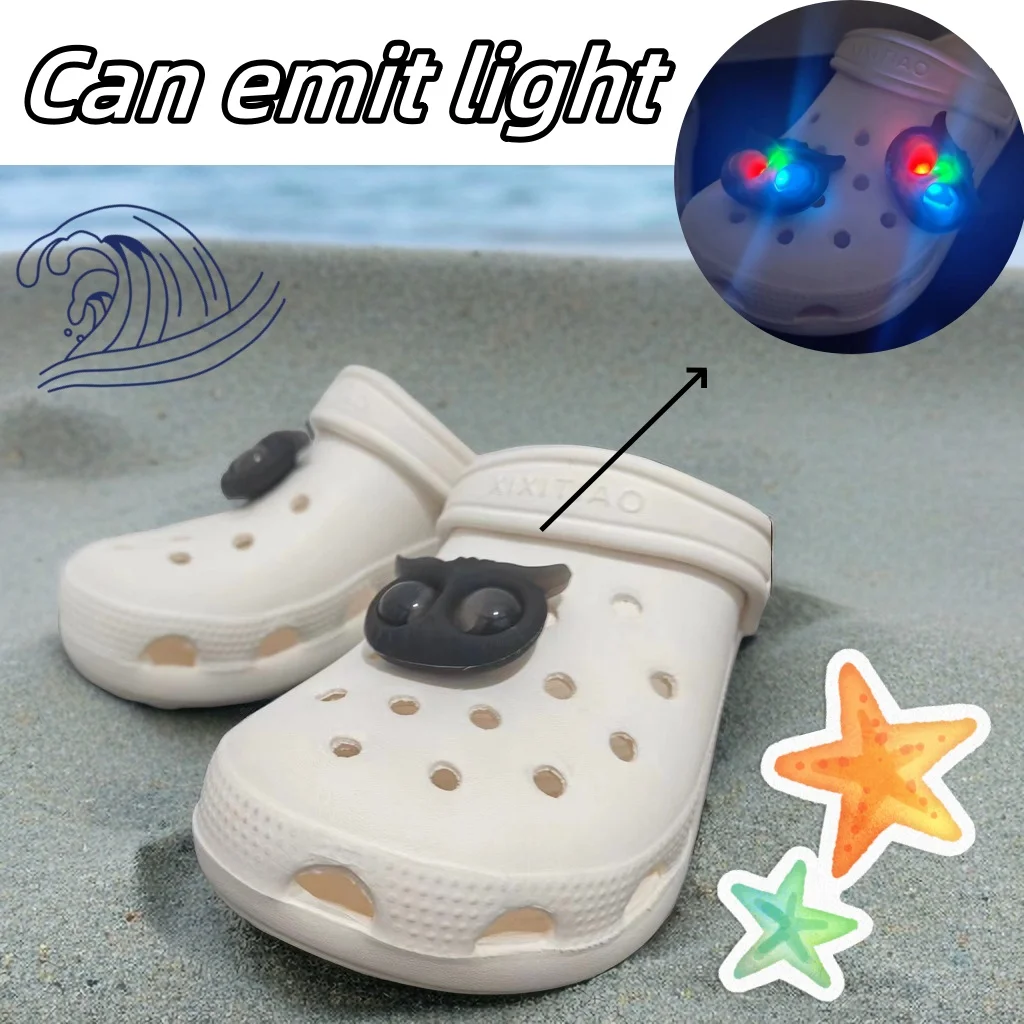 

2PCS Owl Creative Shoe Light, Applicable to Shoe Charms, Creative Luminescence Shoe Decoration Accessories