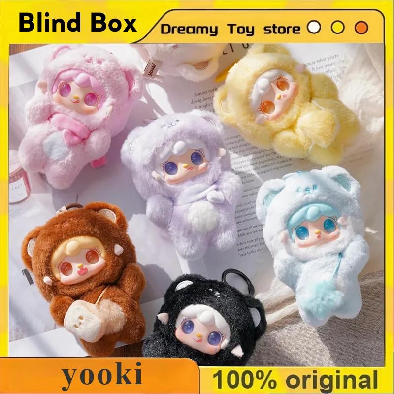 

Yooki Authentic 4th Generation Take A Bite Of Bear Blind Box Vinyl Plush Doll Keychain Birthday Gift For Kids Collectors