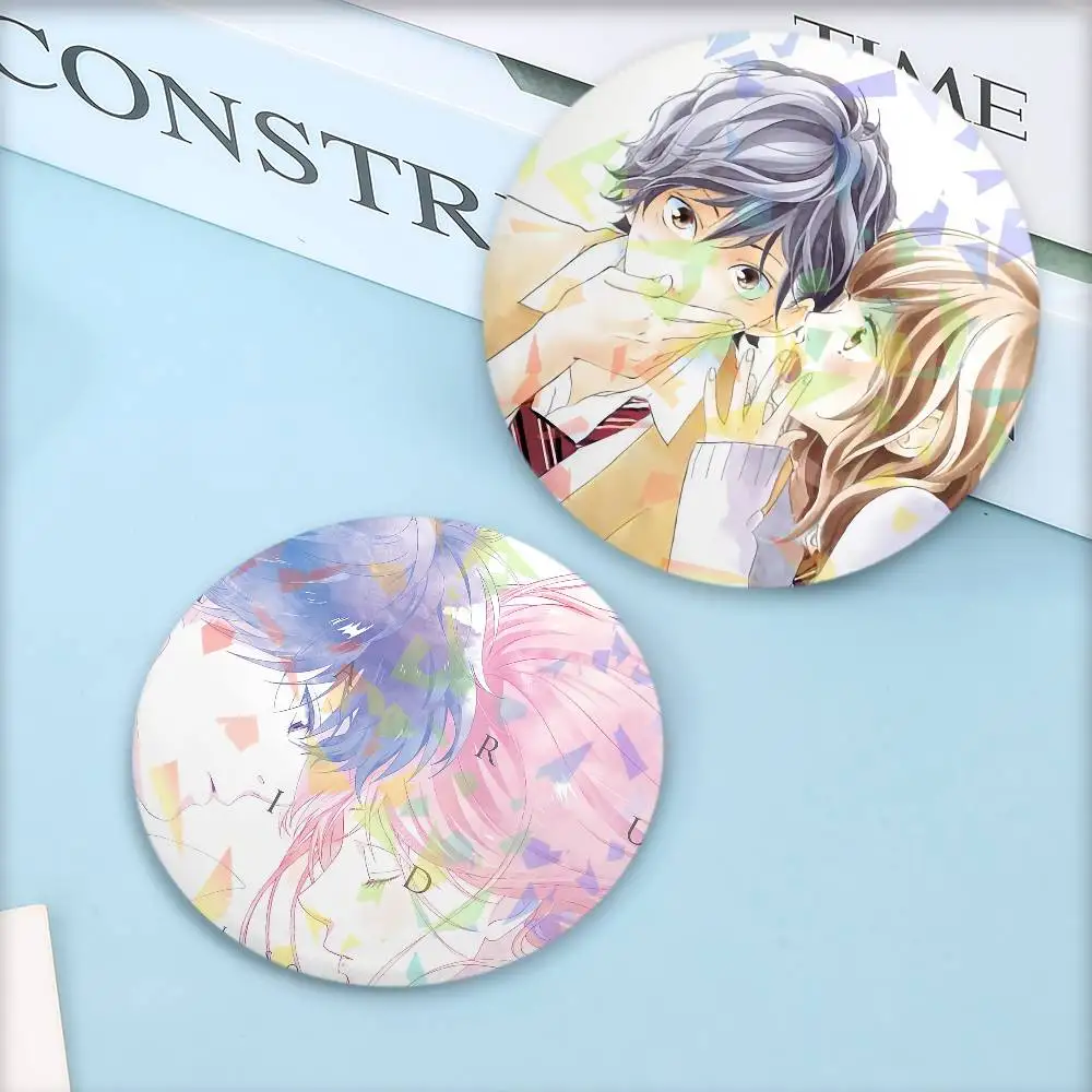 Anime Blue Spring Ride Button Pins Backpack Clothing Decor Brooch Cartoon Science Fiction Badge Laser Jewelry Gifts for Kids