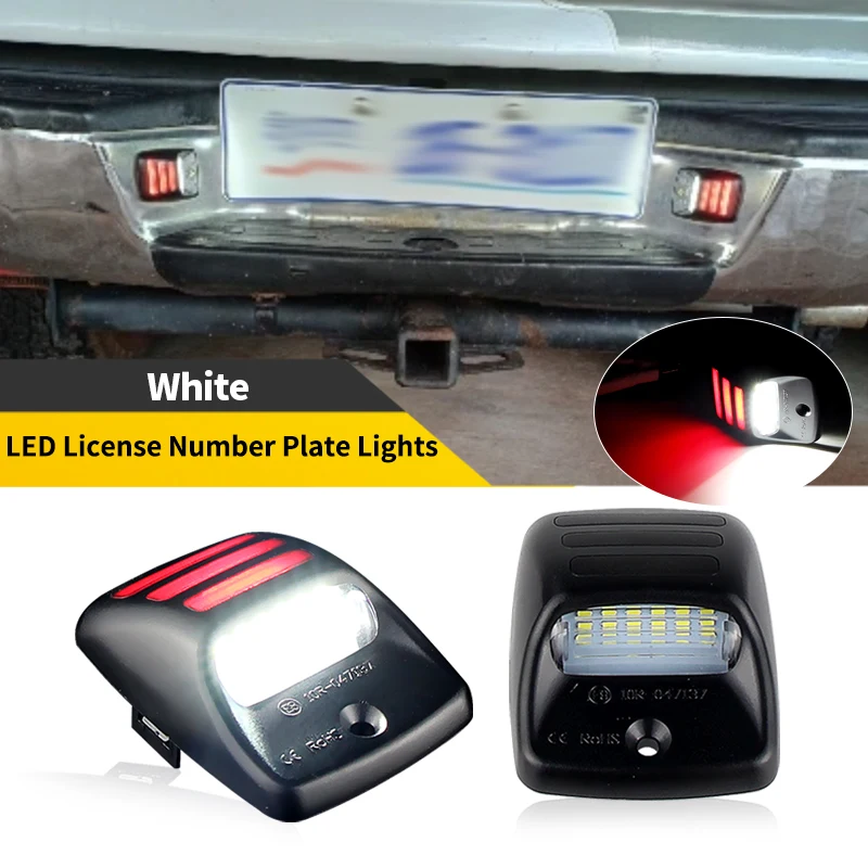 

2PCS For Toyota Tacoma 2005-2015 Tundra 2000-2013 12V LED Car Rear Number Light License Plate Lamp White 6000K RE# 81271-0C010