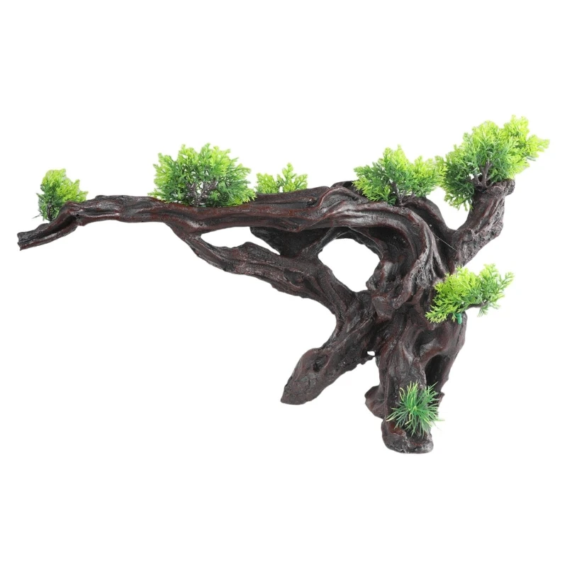 2024 New Realistic Driftwood Aquariums Decoration Betas Artificial Underwater Plant