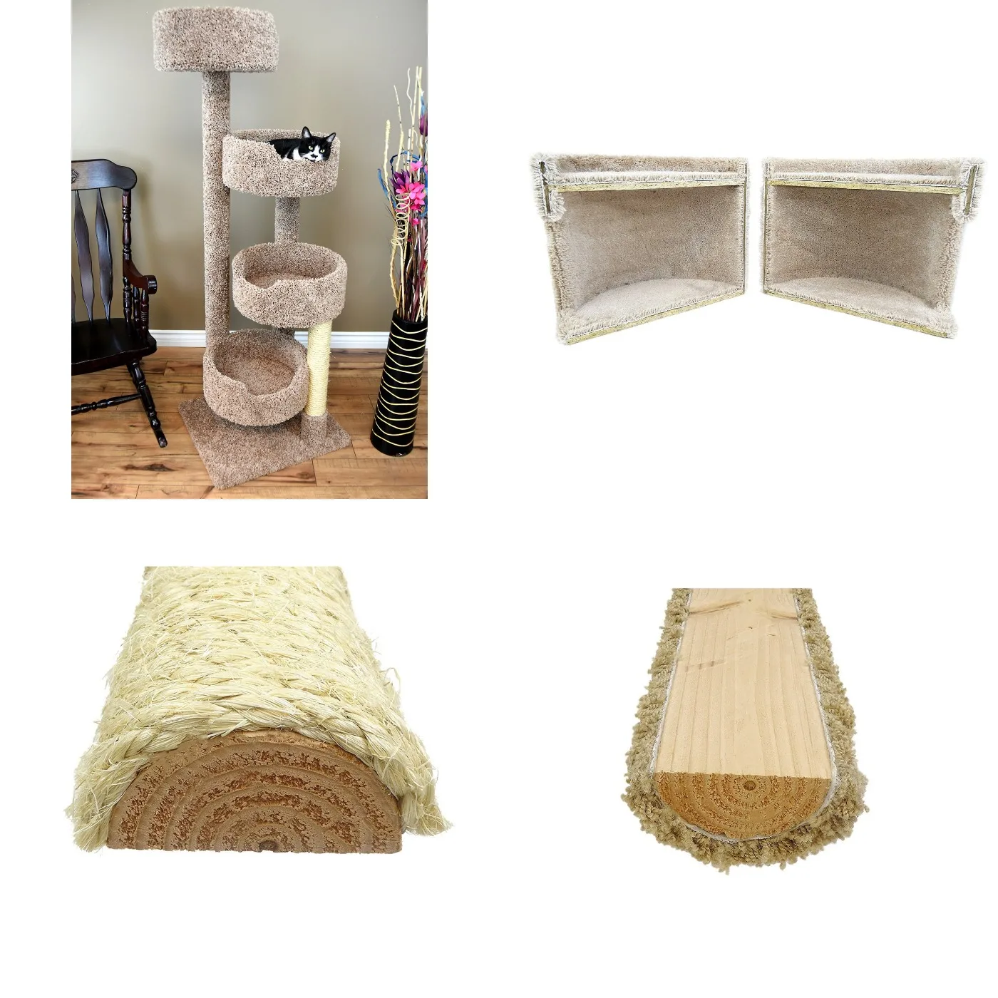 

190209-Brown Cat Tree, Brown, Customized
