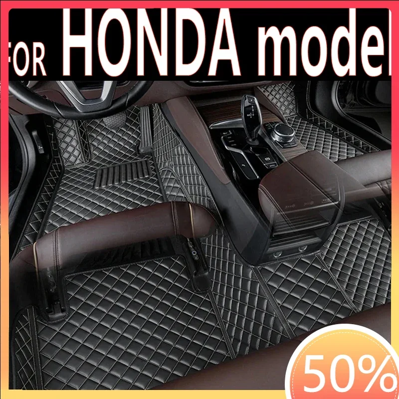 Car Floor Mats For HONDA Shuttle URV Inspier XRV Clarity CRIDER City RidgelinePrelude 2doos BRV 2022 2023 Car Accessories