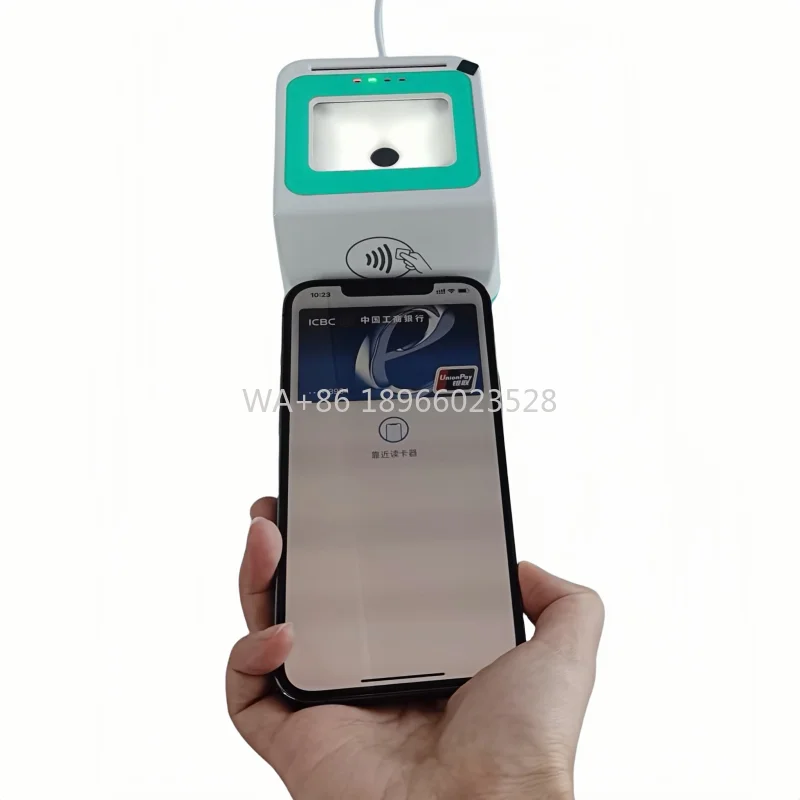 

Сканер штрих-кода 4 в 1, NFC, EMV-карта, считыватель смарт-карт для кредитной карты для платежной системы F600