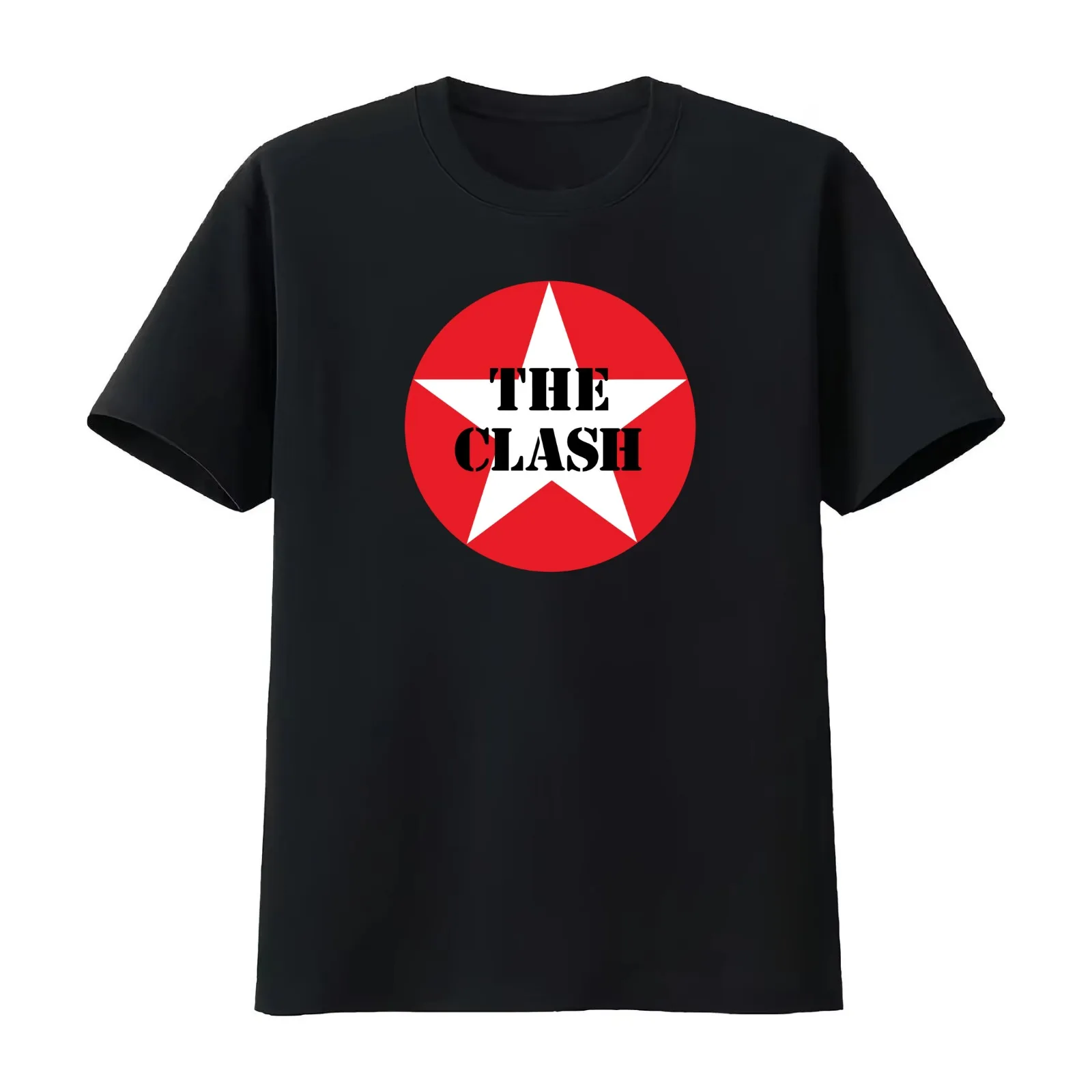 The Red Circle Star T-Shirt Summer Casual Cotton Tee Oversized Streetwear Tops Vintage Graphic Print Loose Fit Short Sleeve
