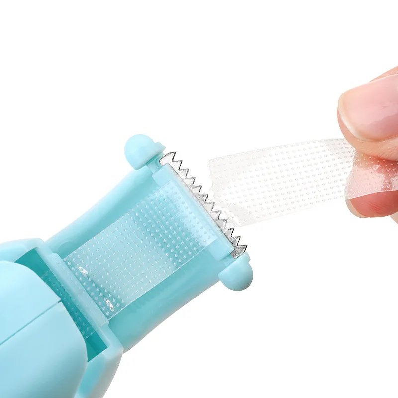 Taglierina per nastro per estensione ciglia Forniture per estensione ciglia rotante in plastica a forma di ciambella Strumento per trucco da taglio Taglierina per nastro microporoso