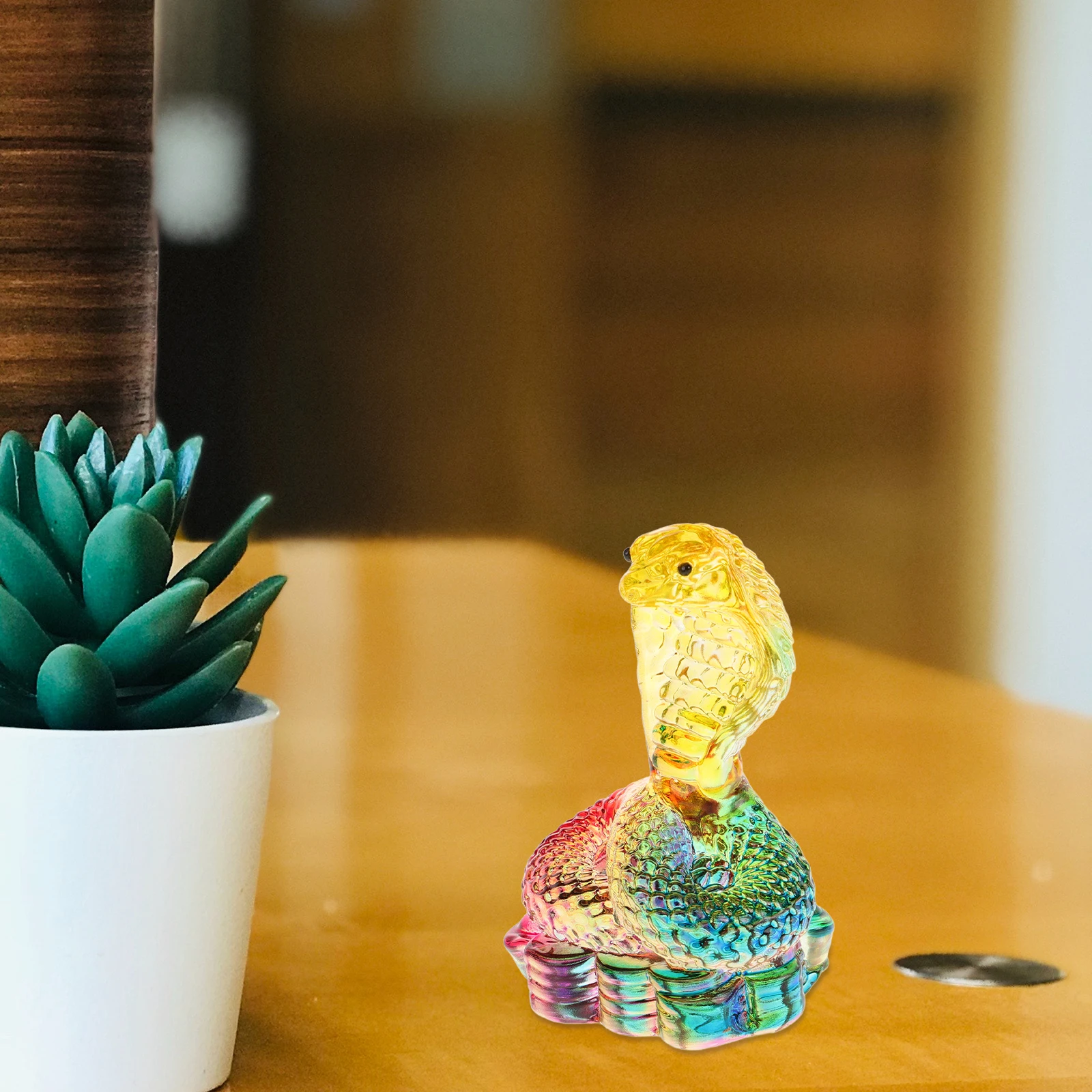 

Crystal Snake Figurine Crafts Decor New Year Gift Delicate Statue Animal Decoration Mini Ornaments Sculpture Birthday