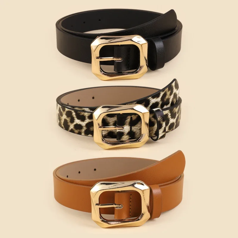 Fashionable Women's Trendy Buckle Belt—Versatile for Everyday Wear  Loose  Simple Casual Instagram-Style Denim Belts