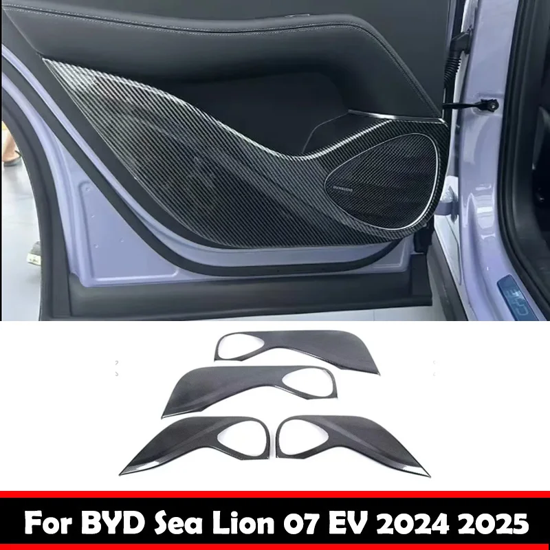 

LHD RHD For BYD Sealion 7 Sea lion 07 EV 2024 2025 ABS Inner Side Door panle Door Anti-kick Mat Anti-Dirty Protector Cover Trim
