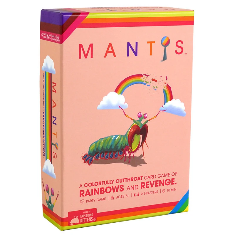 Mantis Card Games Fun Family Games Night Popular Kid Games Colorfully Cutthroat Of Rainbows And Revenge Board Game