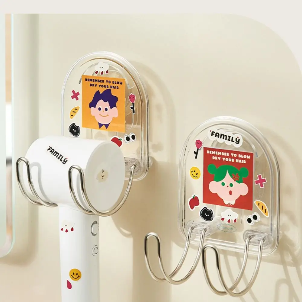 

Компактная присоска для хранения, держатель для фена, установка без клея, многоцелевая настенная полка для хранения без сверления